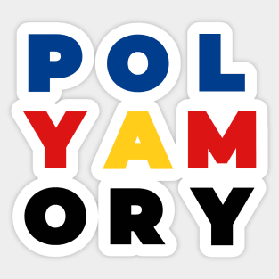 Polyamory Pride Flag Colors Sticker